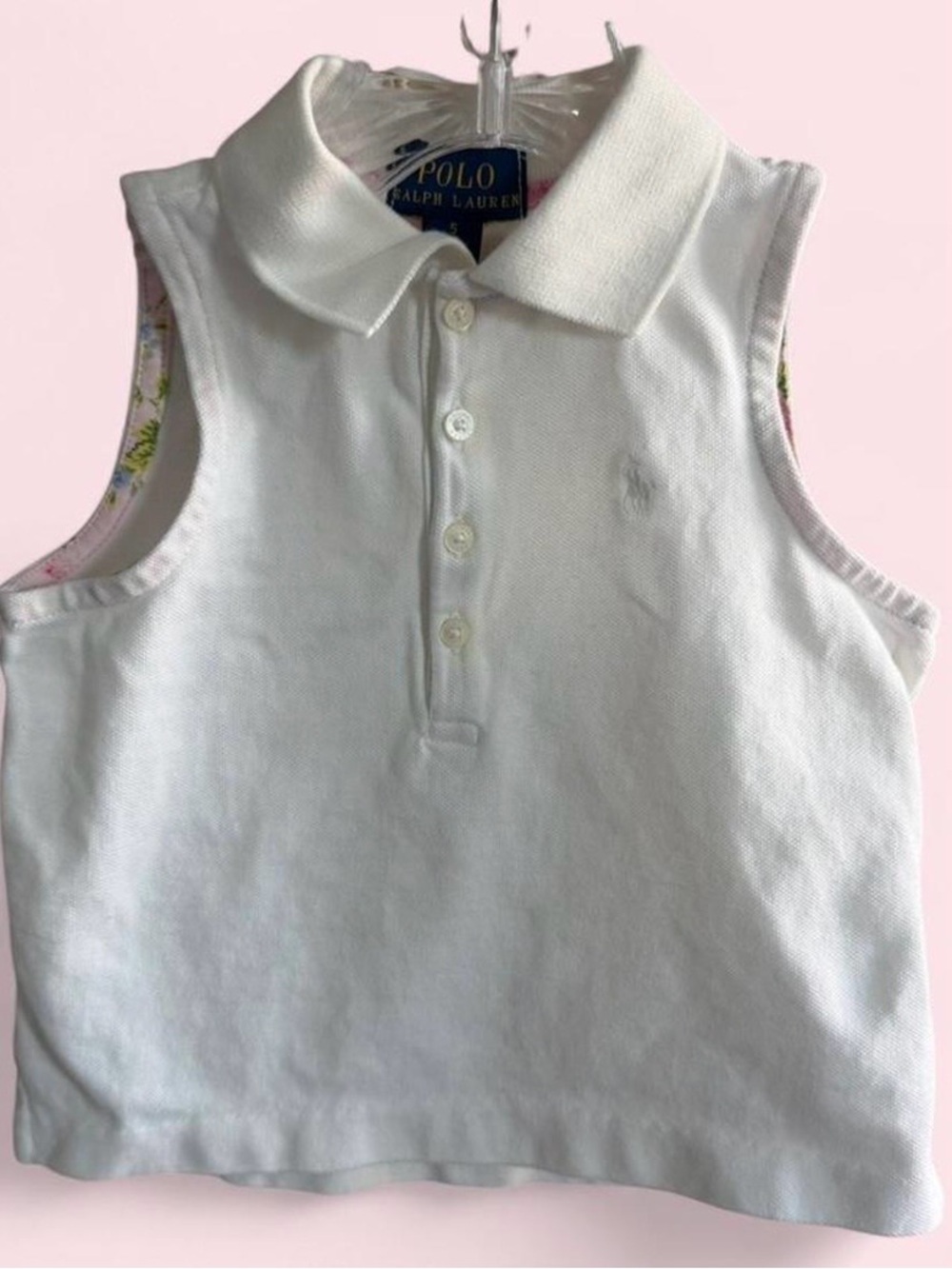 Ralph Lauren Girls Cotton Sleeveless Polo (Size 5)